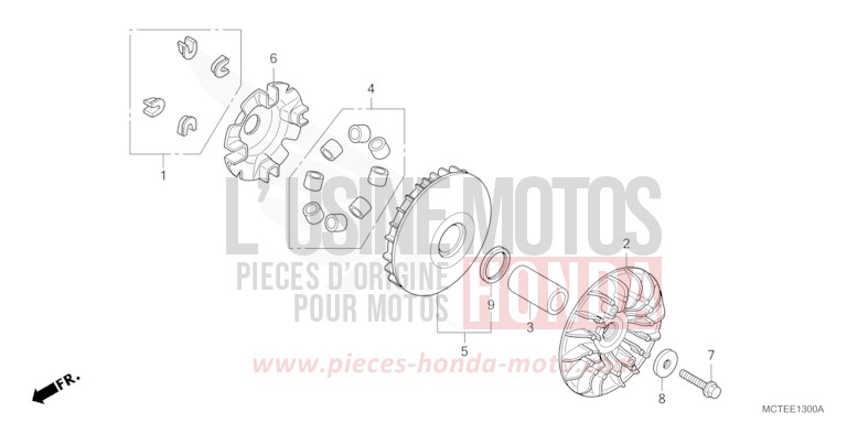 DRIVE FACE for Silver Wing DEGITAL SILVER METALLIC (NHA30) from 2007